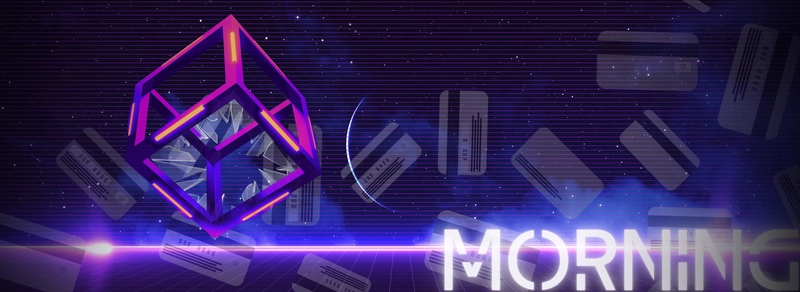 many bank cards are scattered around a hollow cube